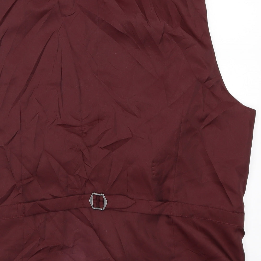 Marks and Spencer Mens Blue   Jacket Waistcoat Size L  - Red