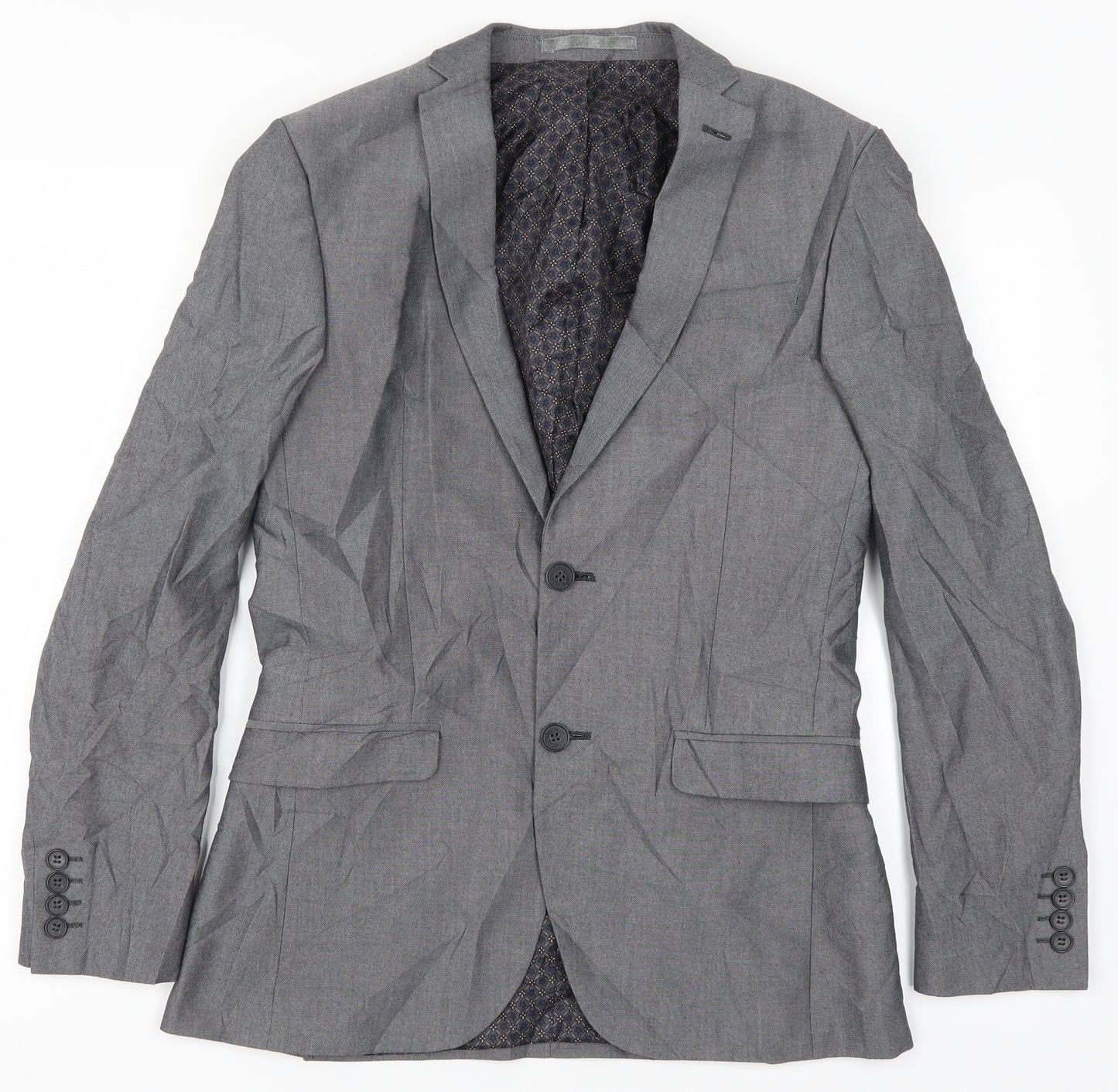 Limehaus Mens Grey   Jacket Suit Jacket Size 36