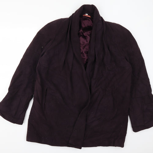 Preworn Womens Purple   Overcoat Coat Size M