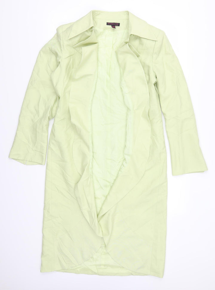 Belinda Ching Womens Green Overcoat Coat Size 14