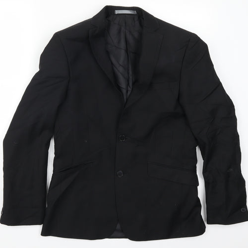 Red Herring Mens Black   Jacket Suit Jacket Size 36