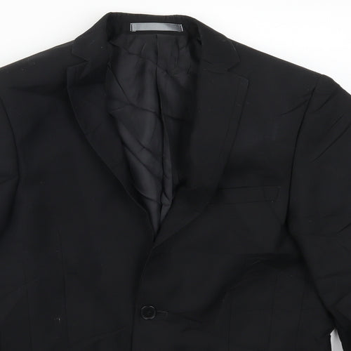 Red Herring Mens Black   Jacket Suit Jacket Size 36