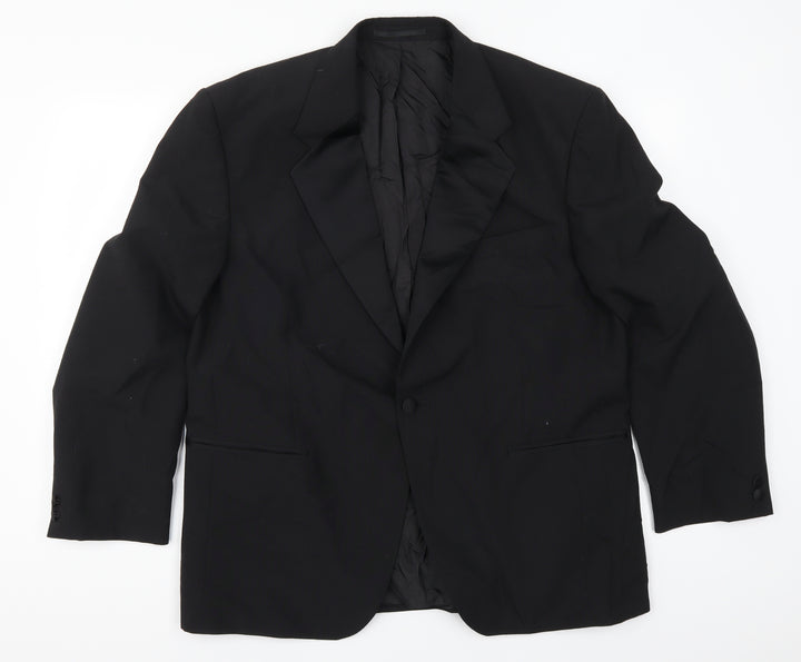 Preworn Mens Black   Jacket Suit Jacket Size 44