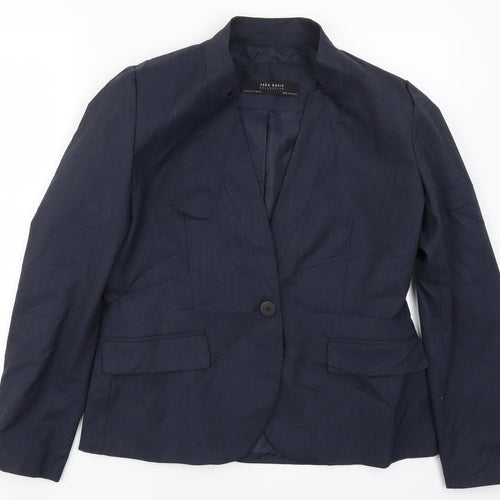 Zara Womens Blue   Jacket Suit Jacket Size 14
