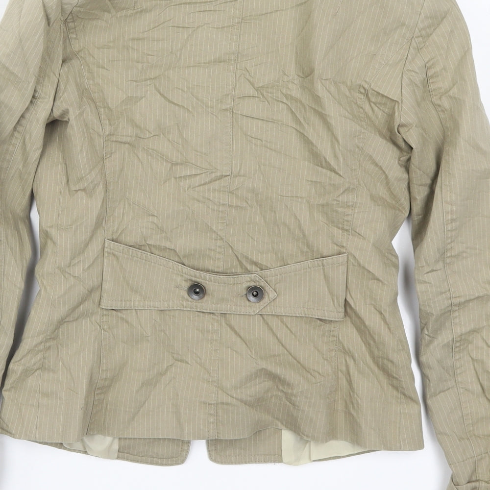 Imperial Womens Beige Striped  Jacket  Size M