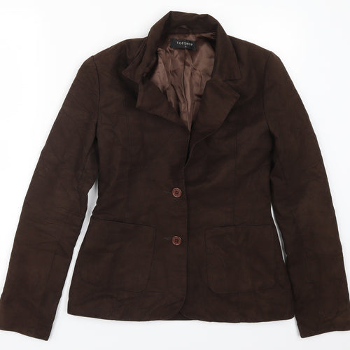 Topshop Womens Brown   Jacket Suit Jacket Size 8