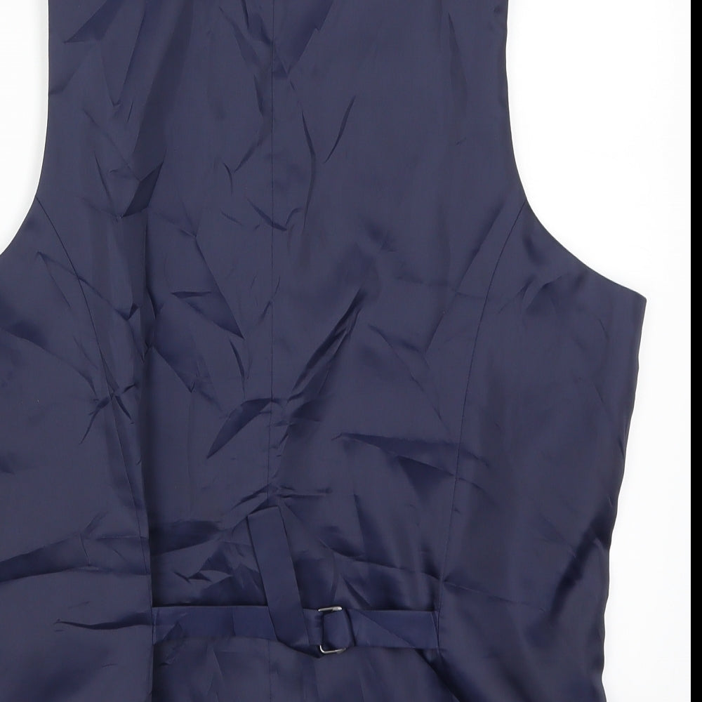 ASOS Mens Grey   Jacket Waistcoat Size L  - Blue