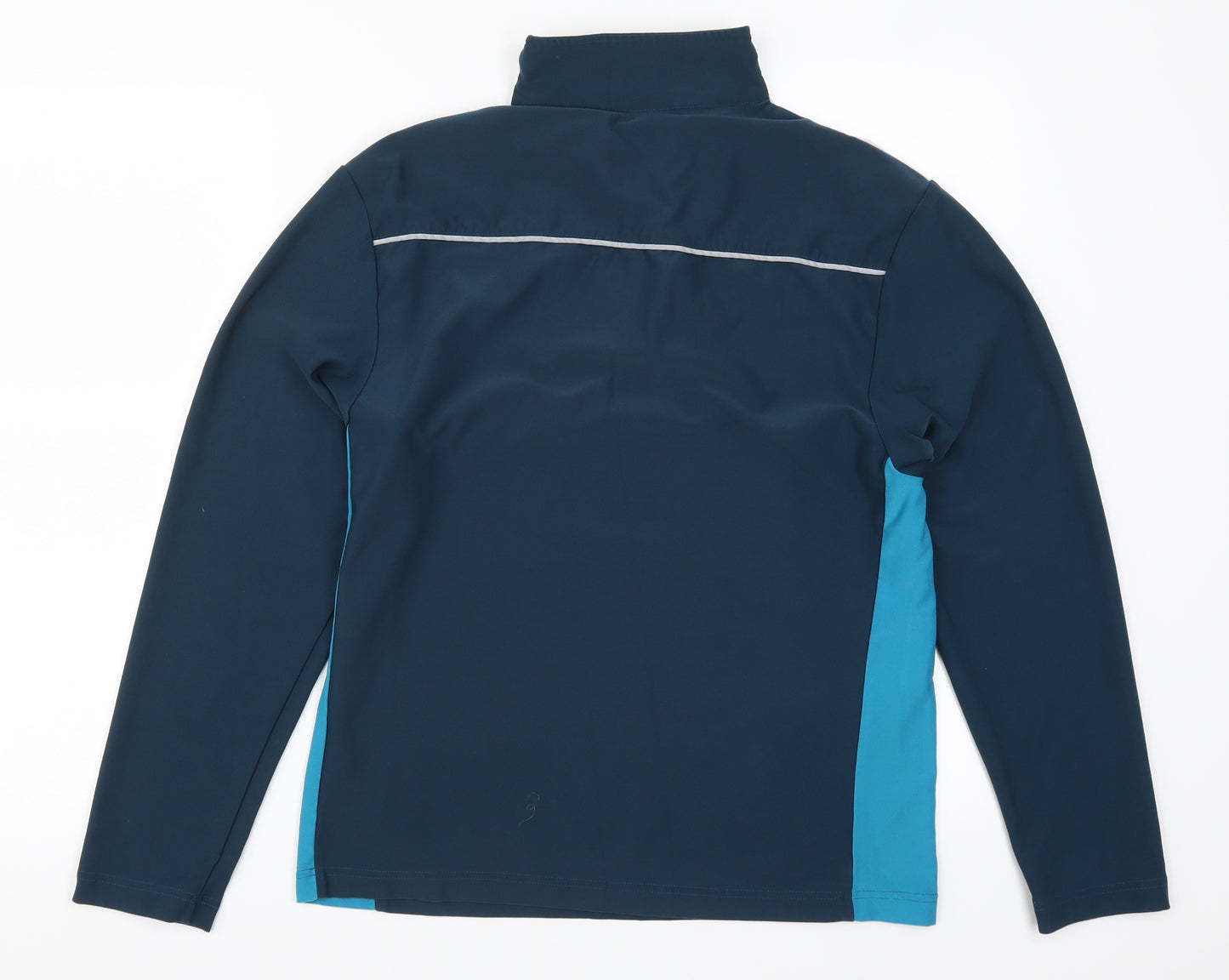 Reebok Mens Blue Colourblock  Pullover Polo Size L