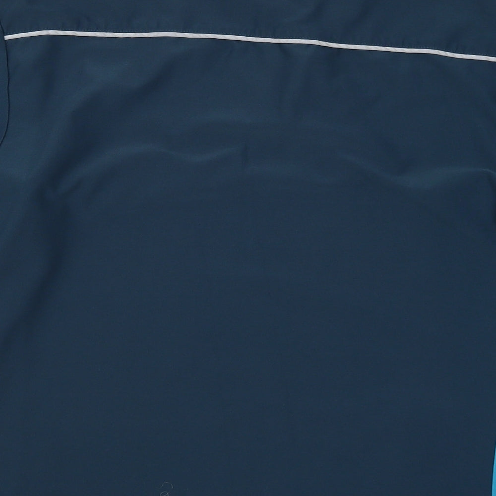 Reebok Mens Blue Colourblock  Pullover Polo Size L