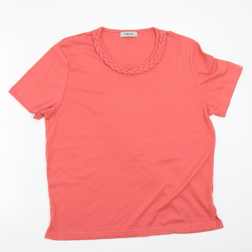 fabrizio Womens Pink   Basic T-Shirt Size XL