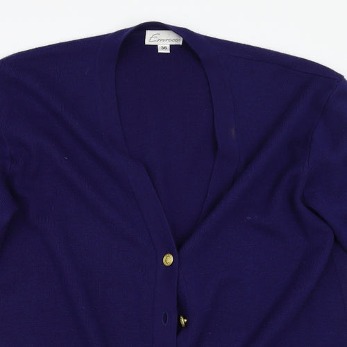 Emreco Womens Blue   Cardigan Jumper Size 36