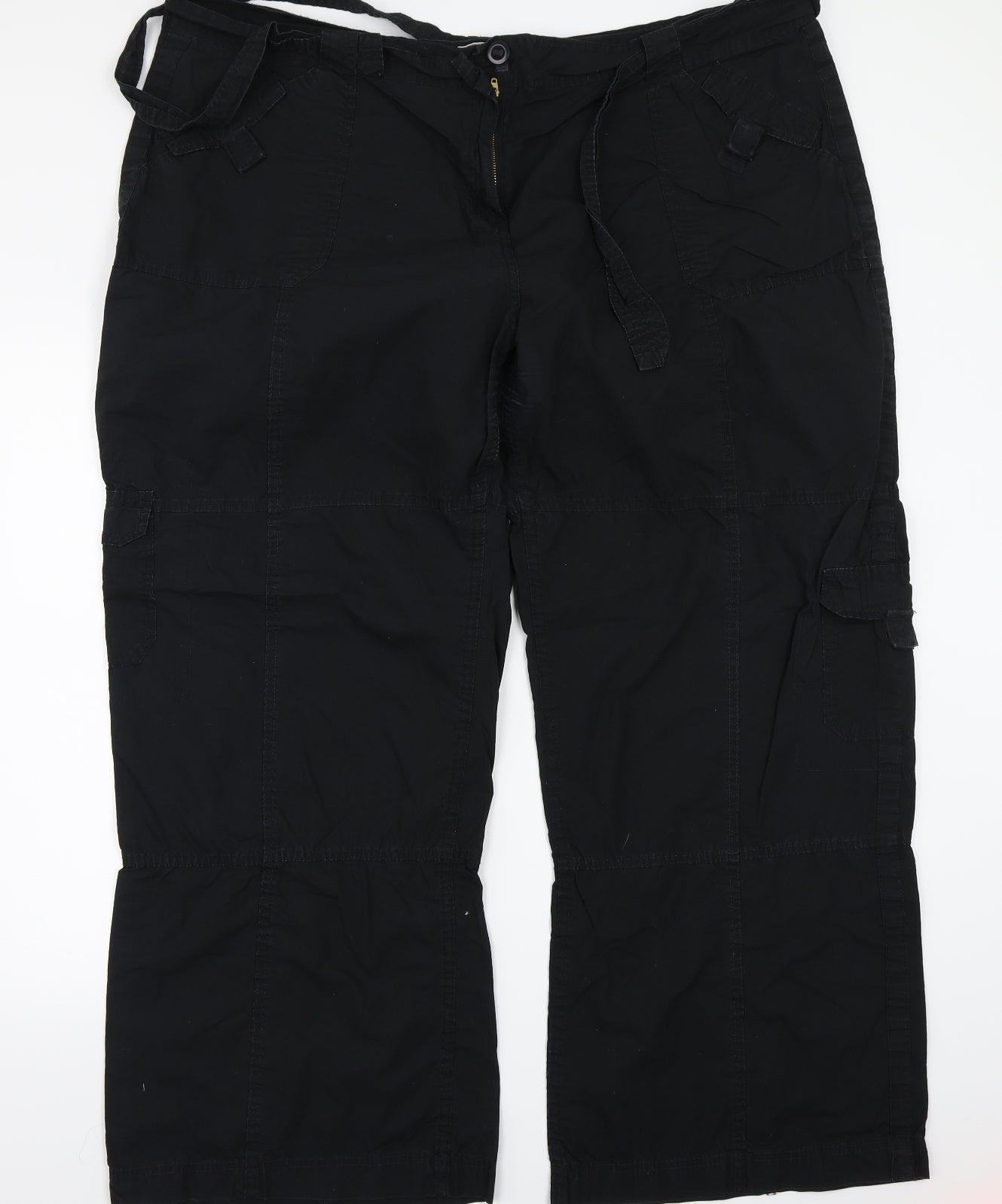 George Womens Black   Cargo Trousers Size 24 L29 in