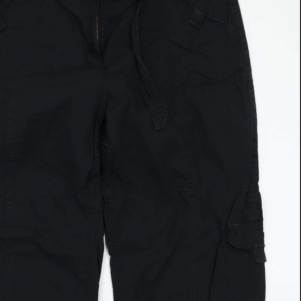 George Womens Black   Cargo Trousers Size 24 L29 in