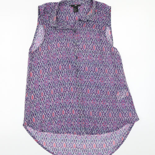 H&M Womens Purple   Basic Blouse Size 8