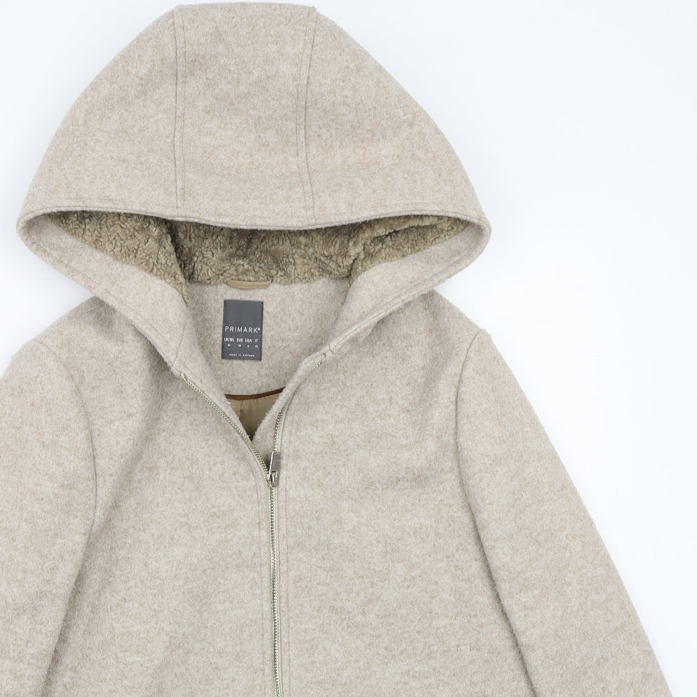 Primark Womens Beige   Jacket Coat Size 10