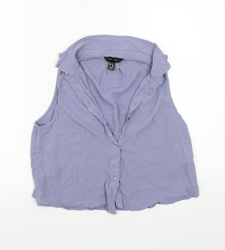 Newlook Womens Blue   Basic Button-Up Size 14
