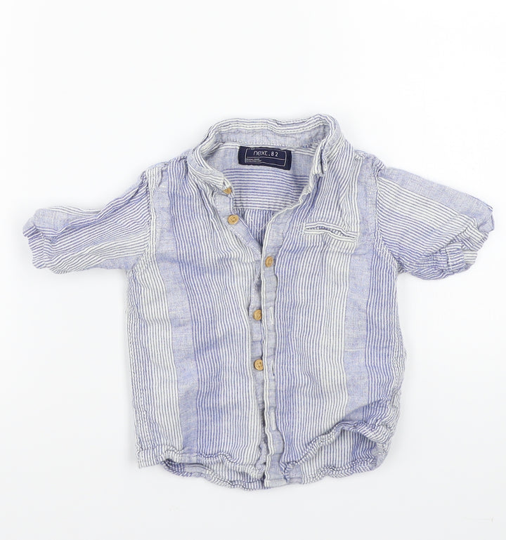 NEXT Boys Blue   Basic Button-Up Size 12-18 Months