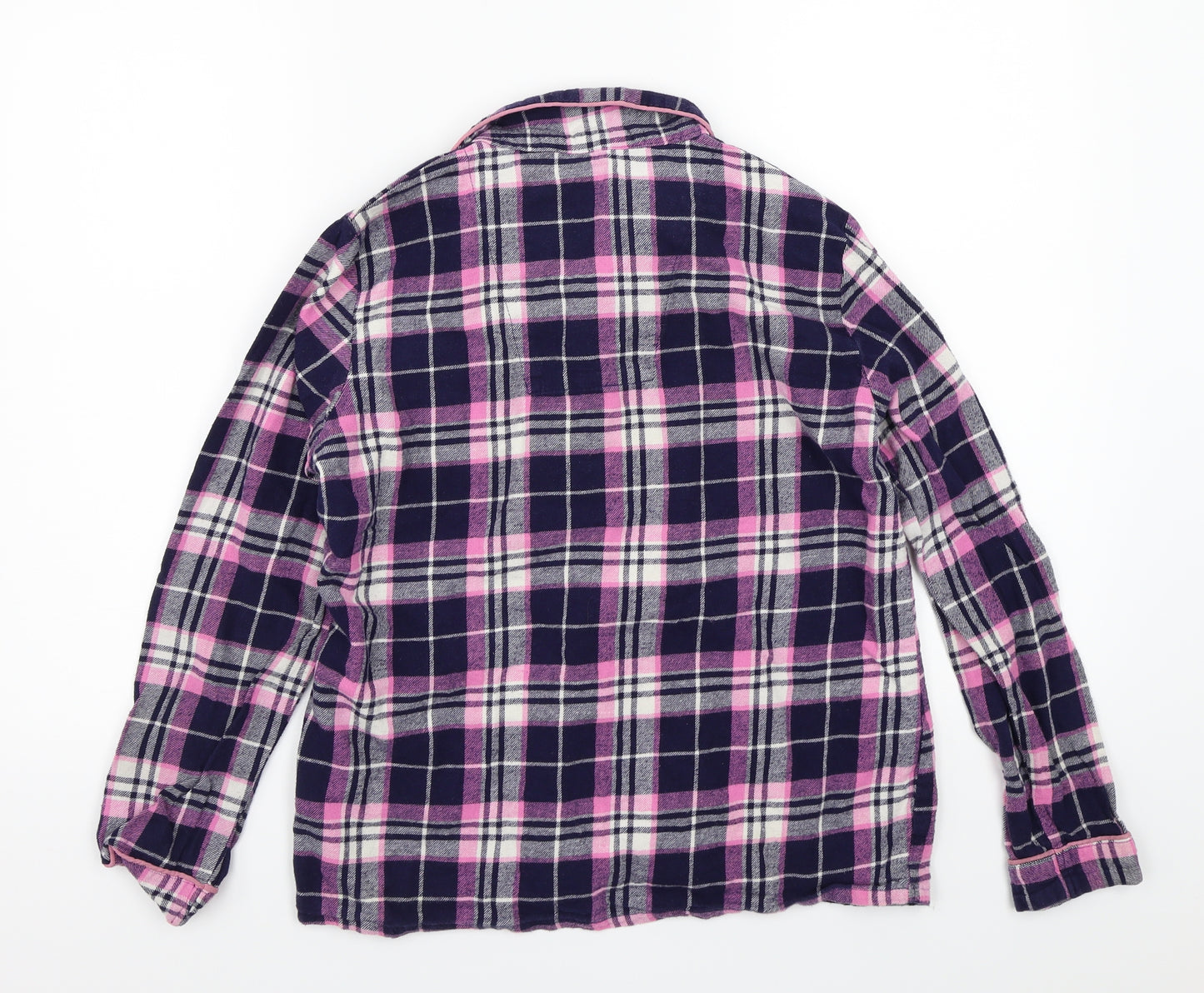 Love to lounge Womens Blue Check  Basic Button-Up Size M