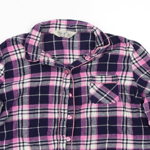 Love to lounge Womens Blue Check  Basic Button-Up Size M
