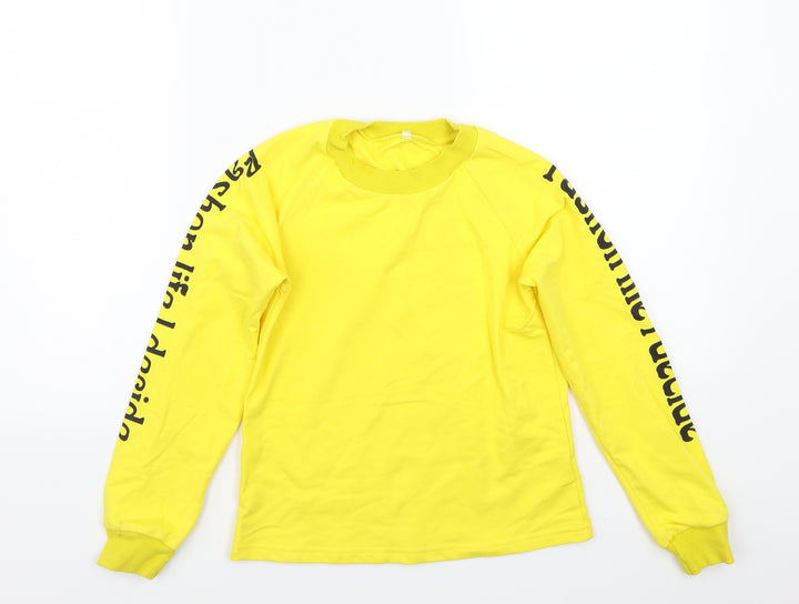 Preworn Girls Yellow Rayon Pullover Jumper Size S