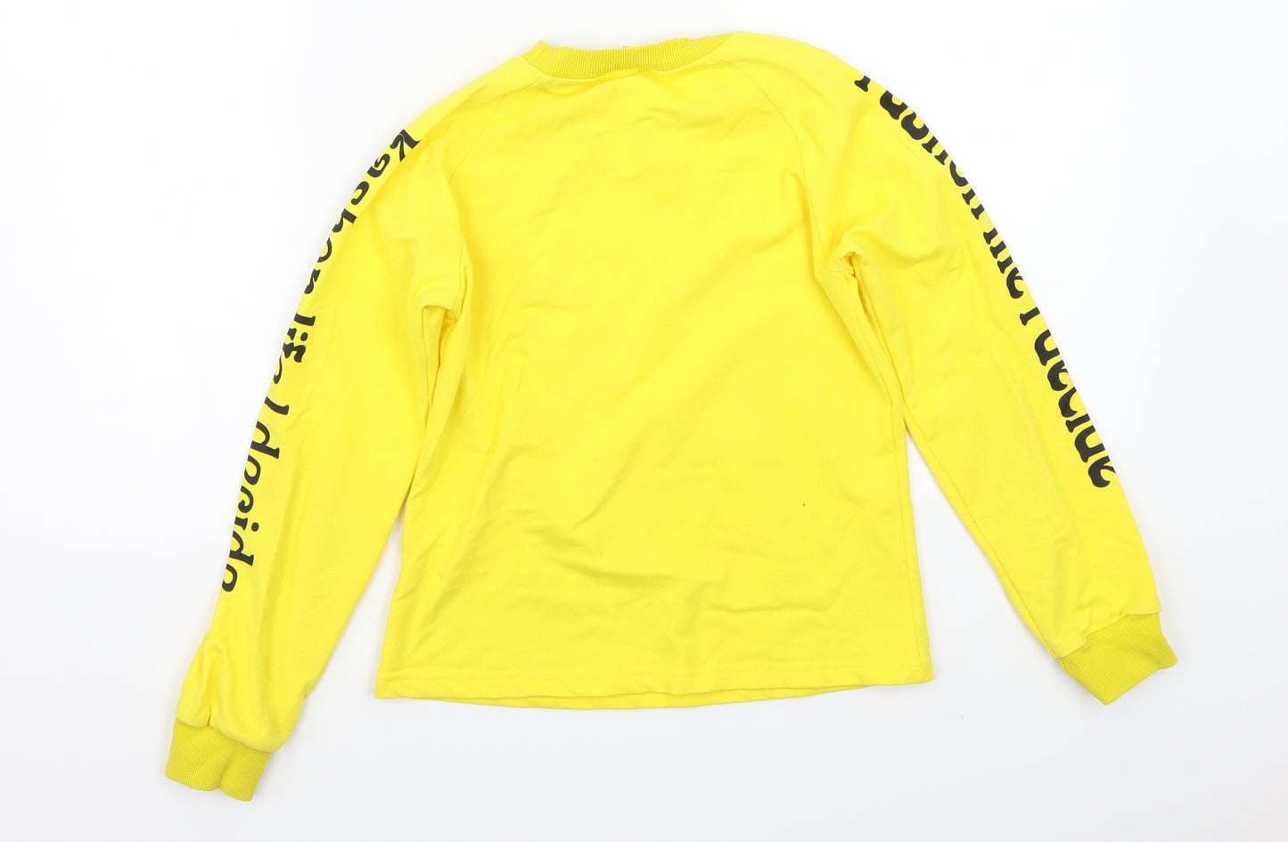 Preworn Girls Yellow  Rayon Pullover Jumper Size S