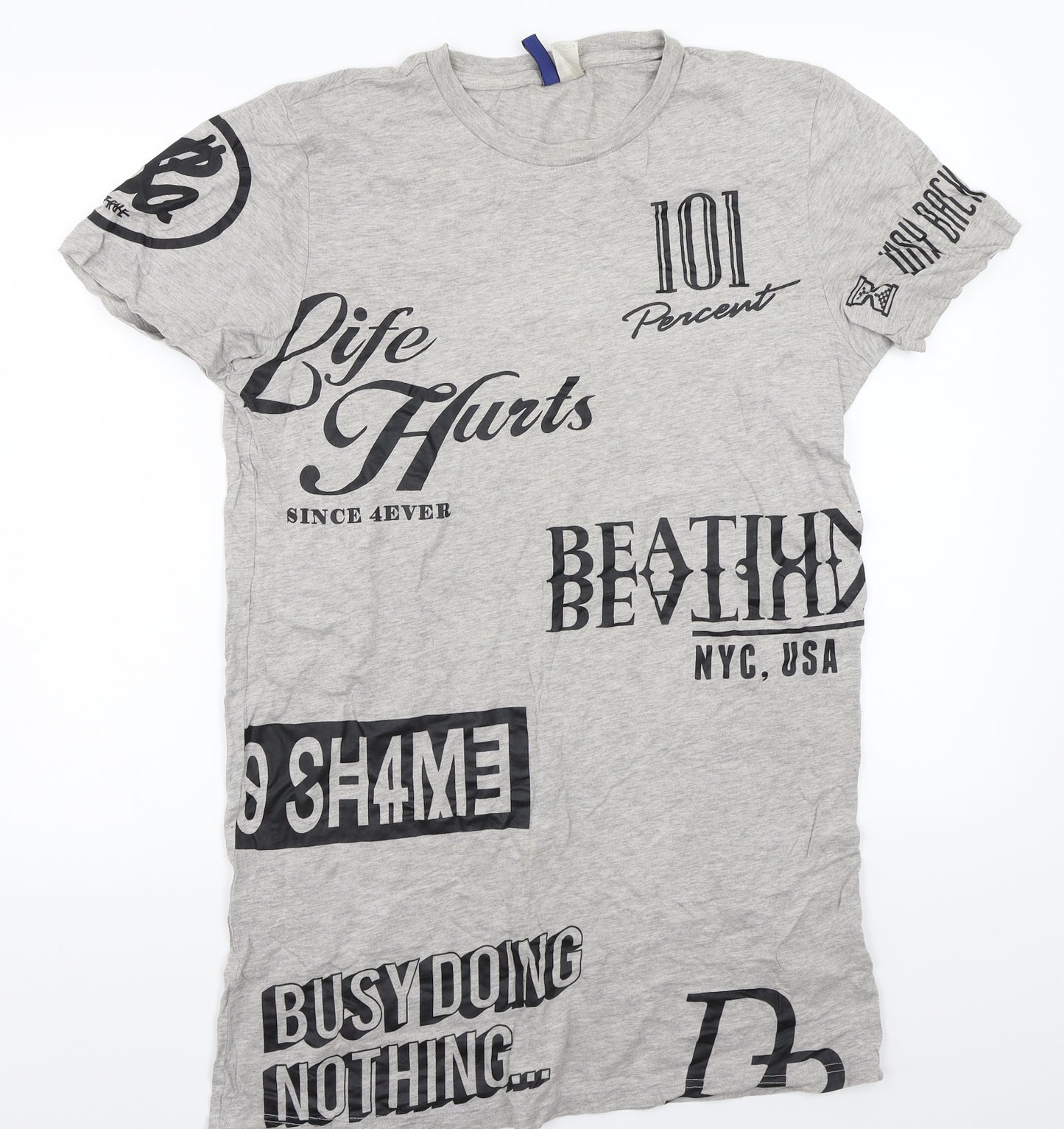 H&M Womens Grey   Basic T-Shirt Size S