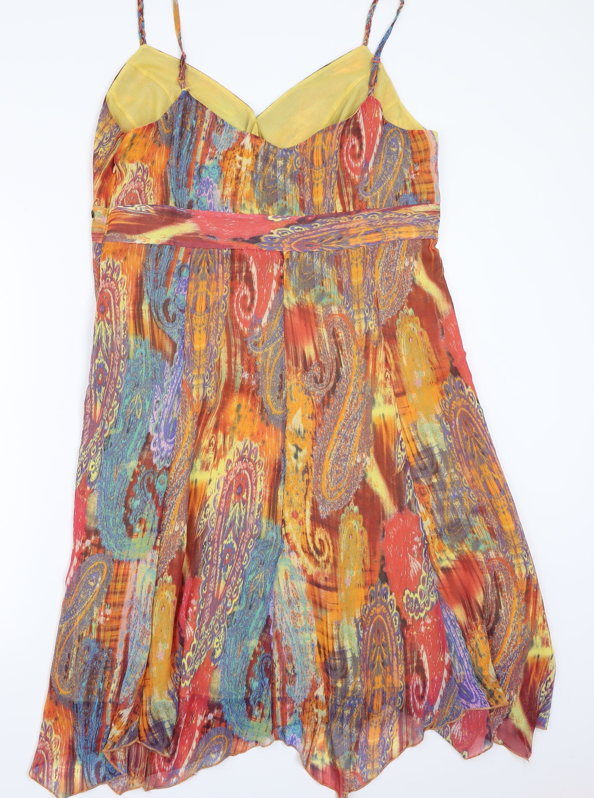 Per Una Womens Orange Paisley  A-Line  Size 18