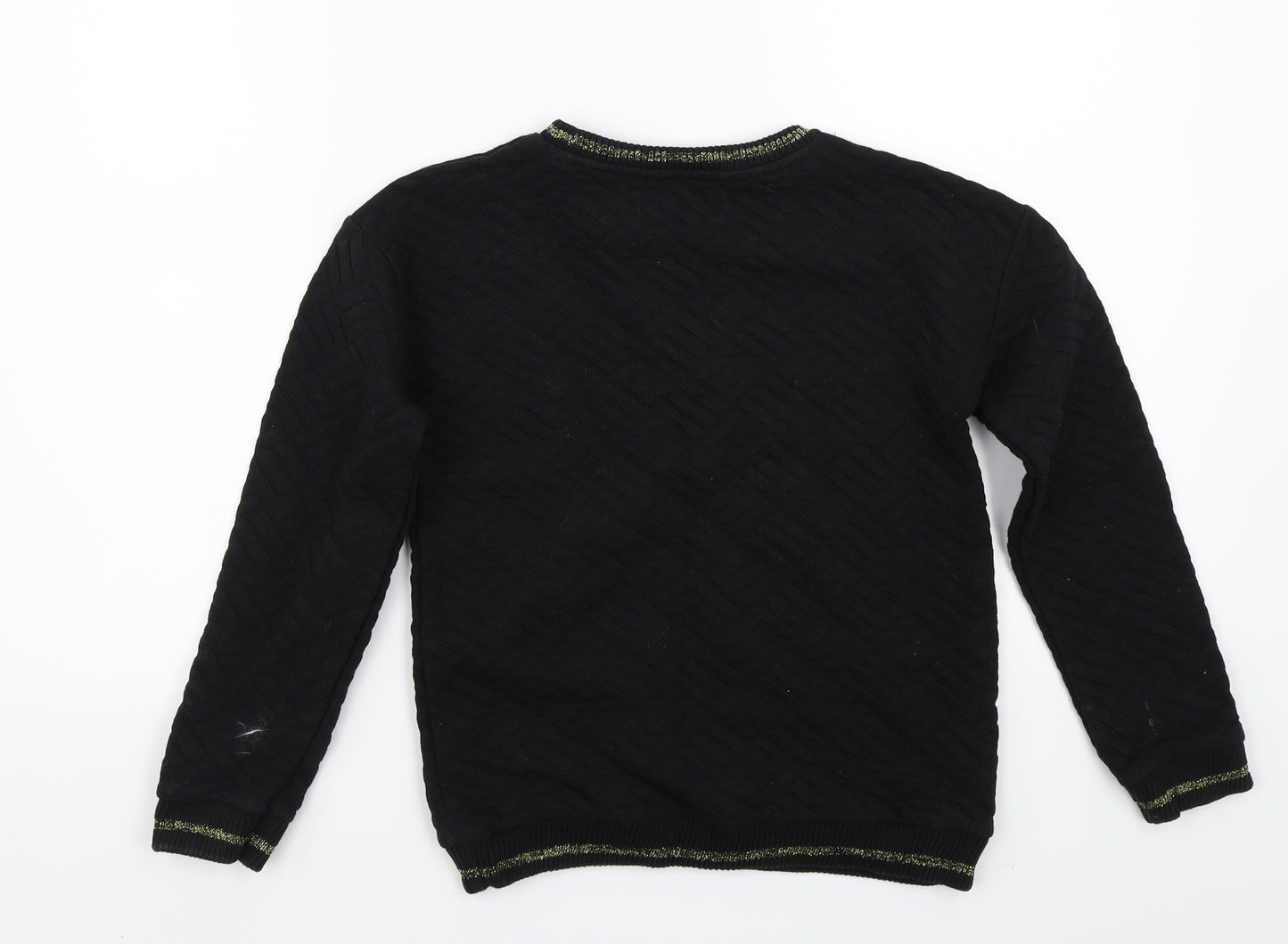 Minoti Girls Black   Pullover Jumper Size 9-10 Years
