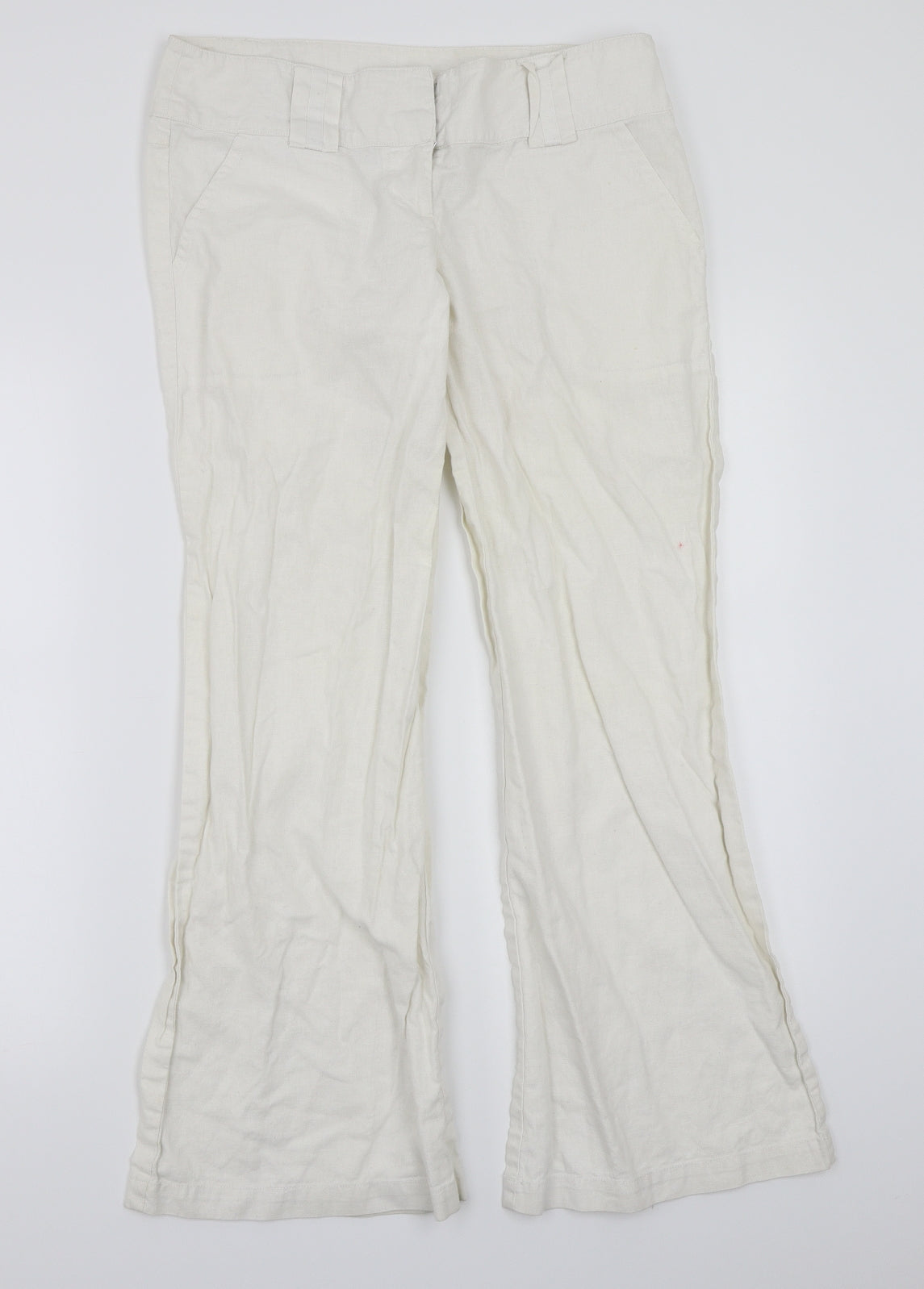NEXT Womens White   Trousers  Size 14 L27 in