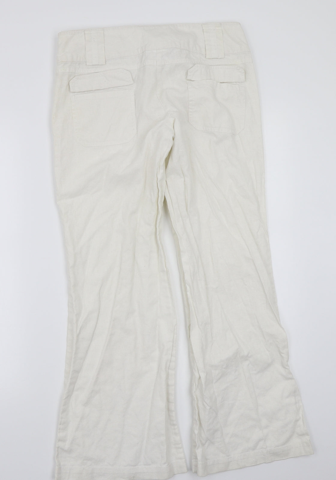 NEXT Womens White   Trousers  Size 14 L27 in