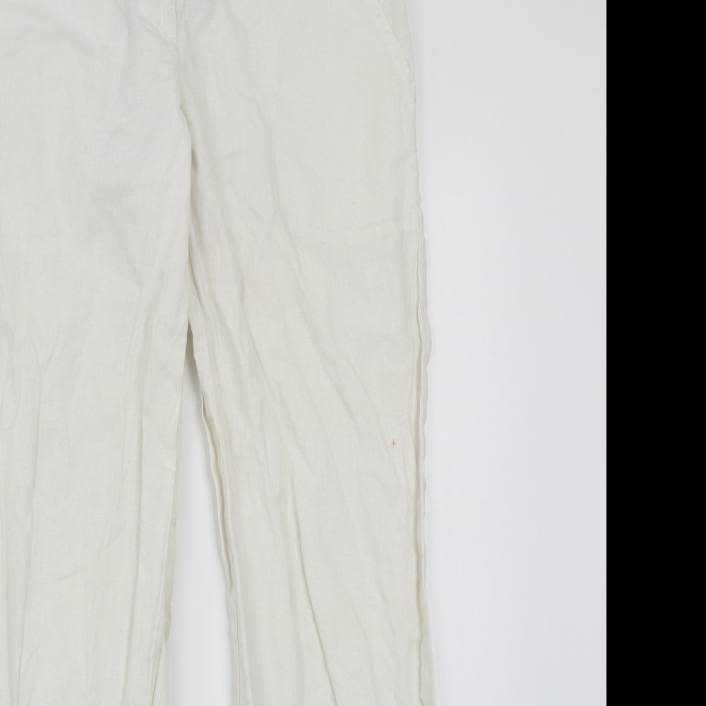 NEXT Womens White   Trousers  Size 14 L27 in