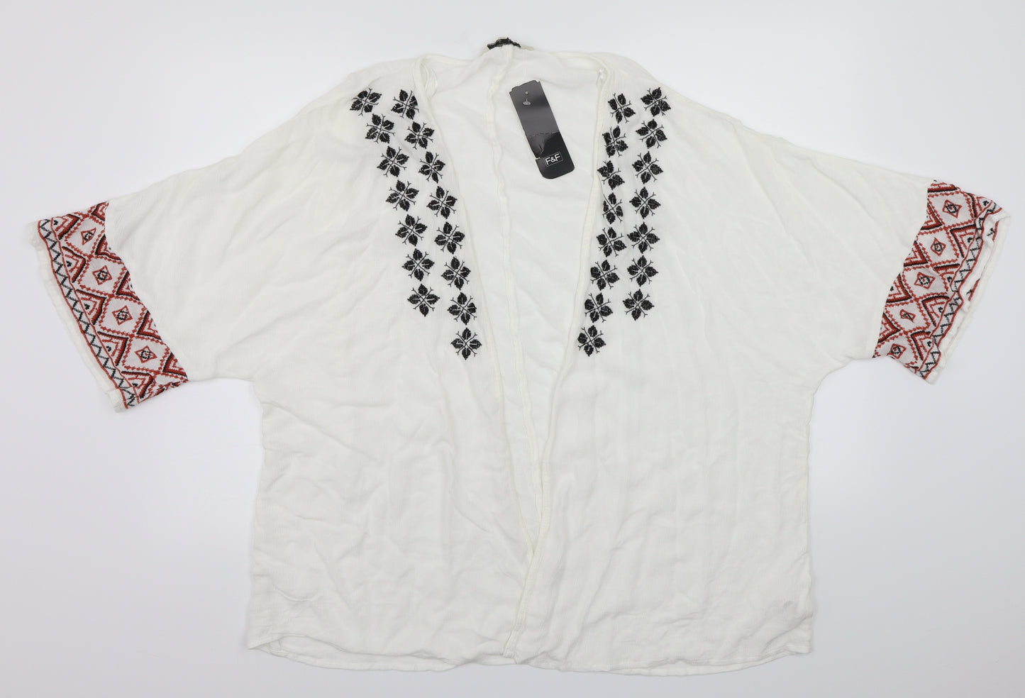 F&F Womens White   Cardigan Jumper Size 14
