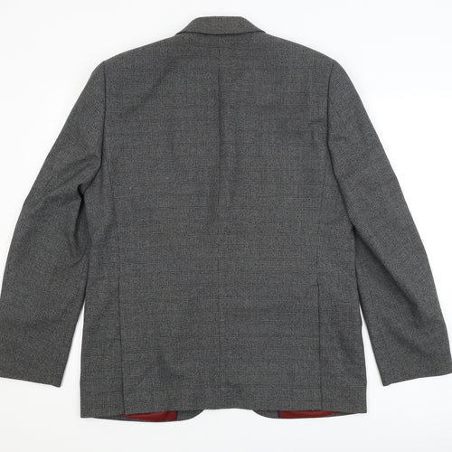 T&W Mens Grey Check  Jacket Suit Jacket Size 42