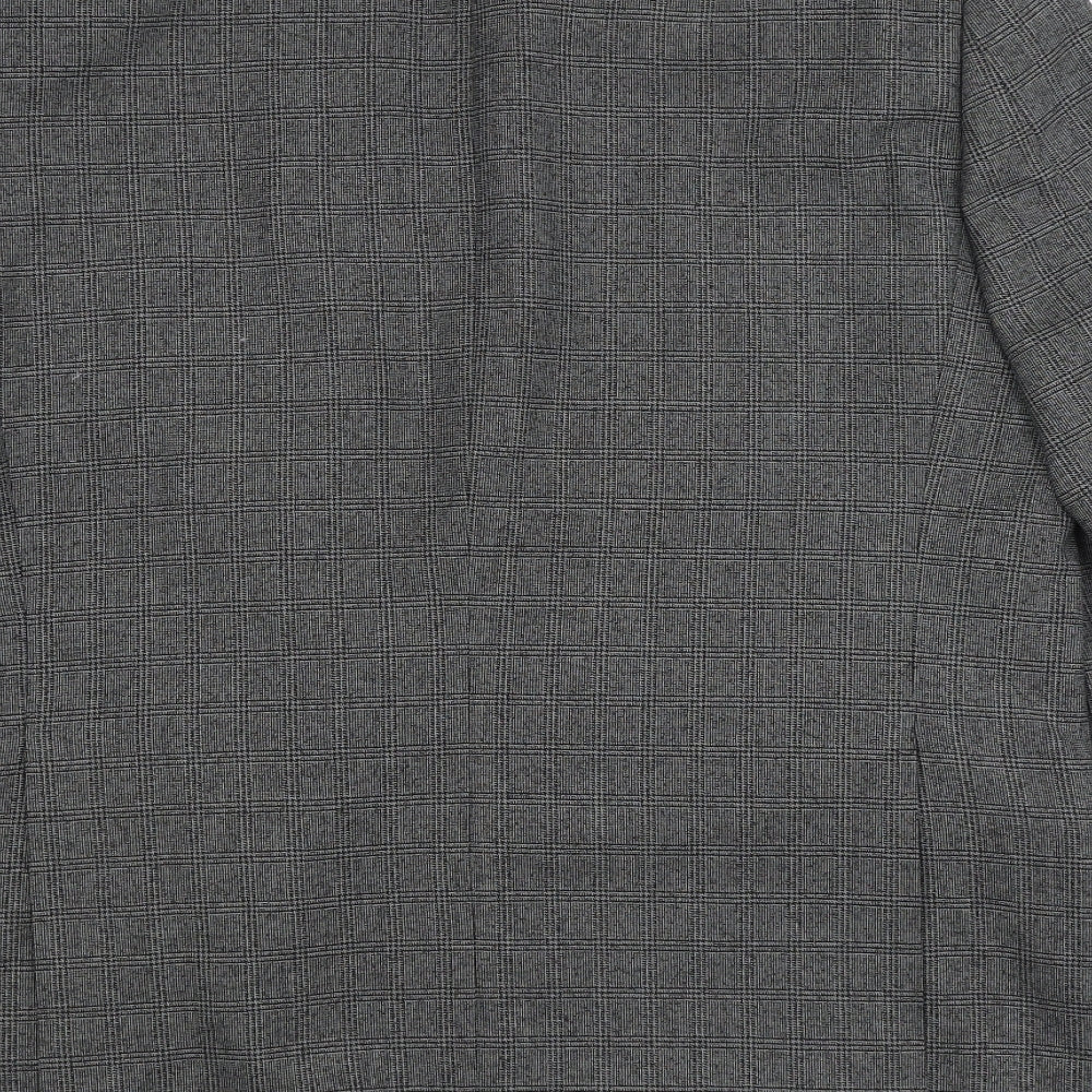 T&W Mens Grey Check  Jacket Suit Jacket Size 42