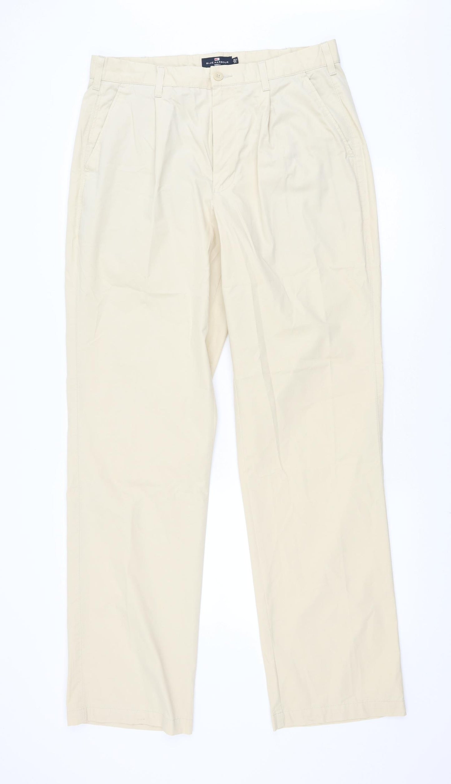 Blue Harbour Mens Ivory   Chino Trousers Size 36 L34 in