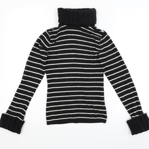 Kookai Womens Black Striped  Basic T-Shirt Size 12