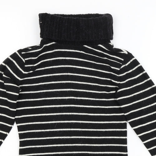 Kookai Womens Black Striped  Basic T-Shirt Size 12