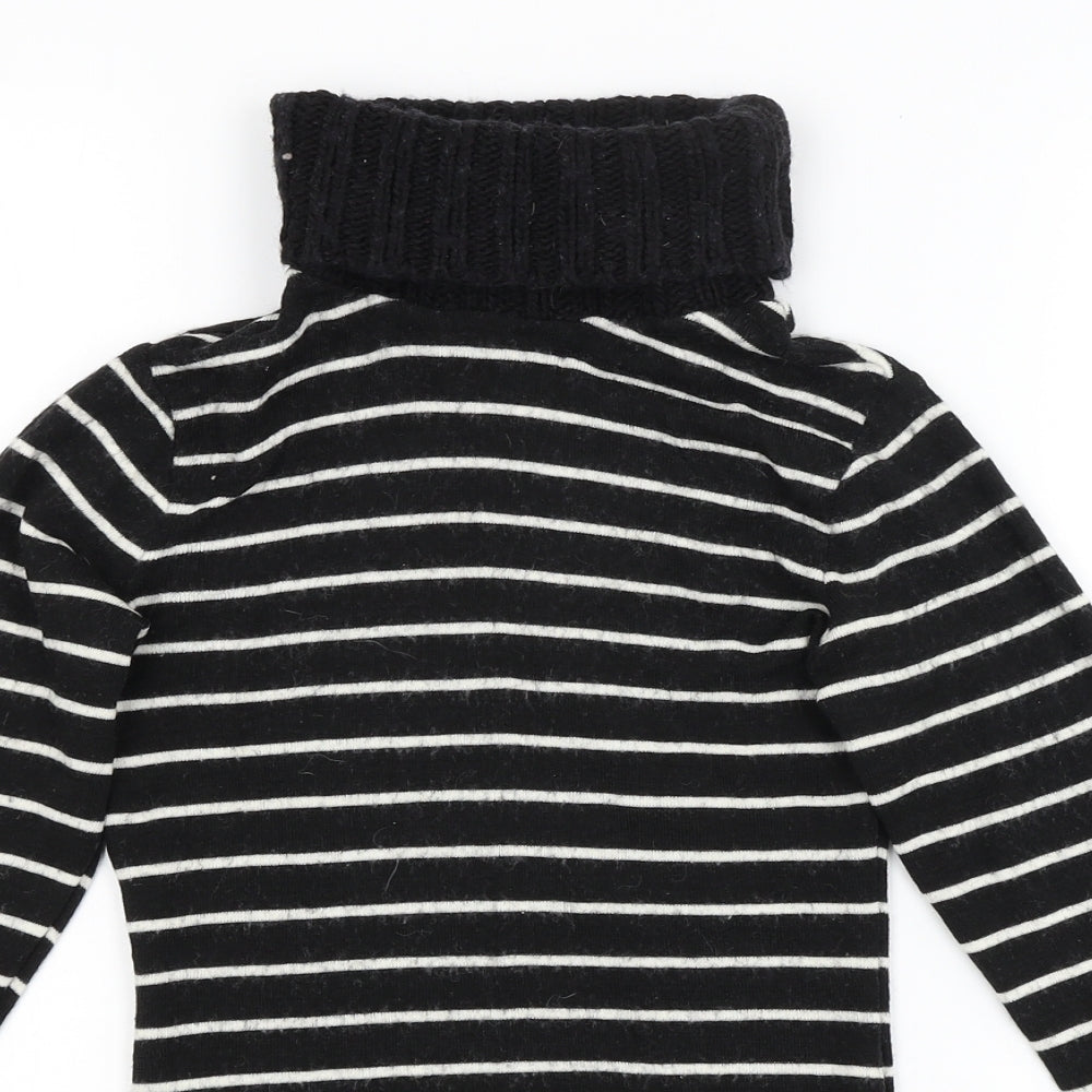 Kookai Womens Black Striped  Basic T-Shirt Size 12