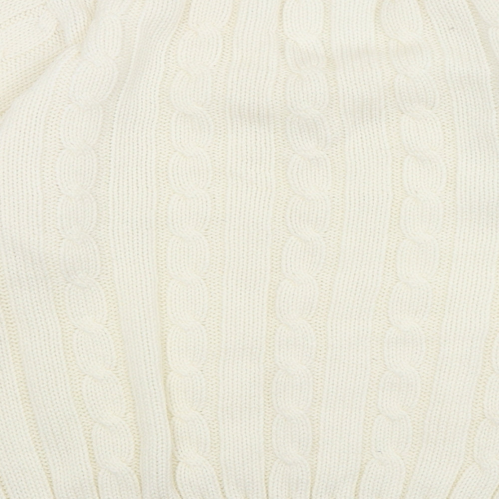 Test Mens White   Cardigan Jumper Size M