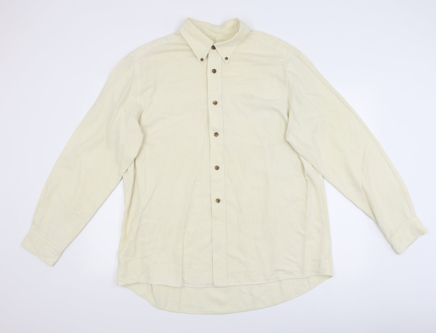 HUGO BOSS Mens Ivory    Button-Up Size XL