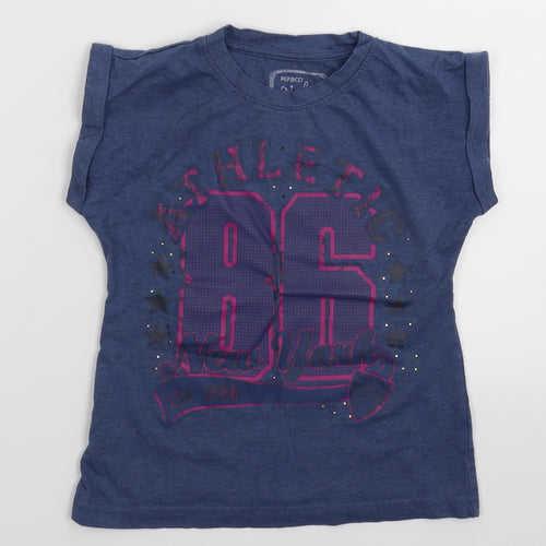 Pep&Co Boys Black   Basic T-Shirt Size 6-7 Years