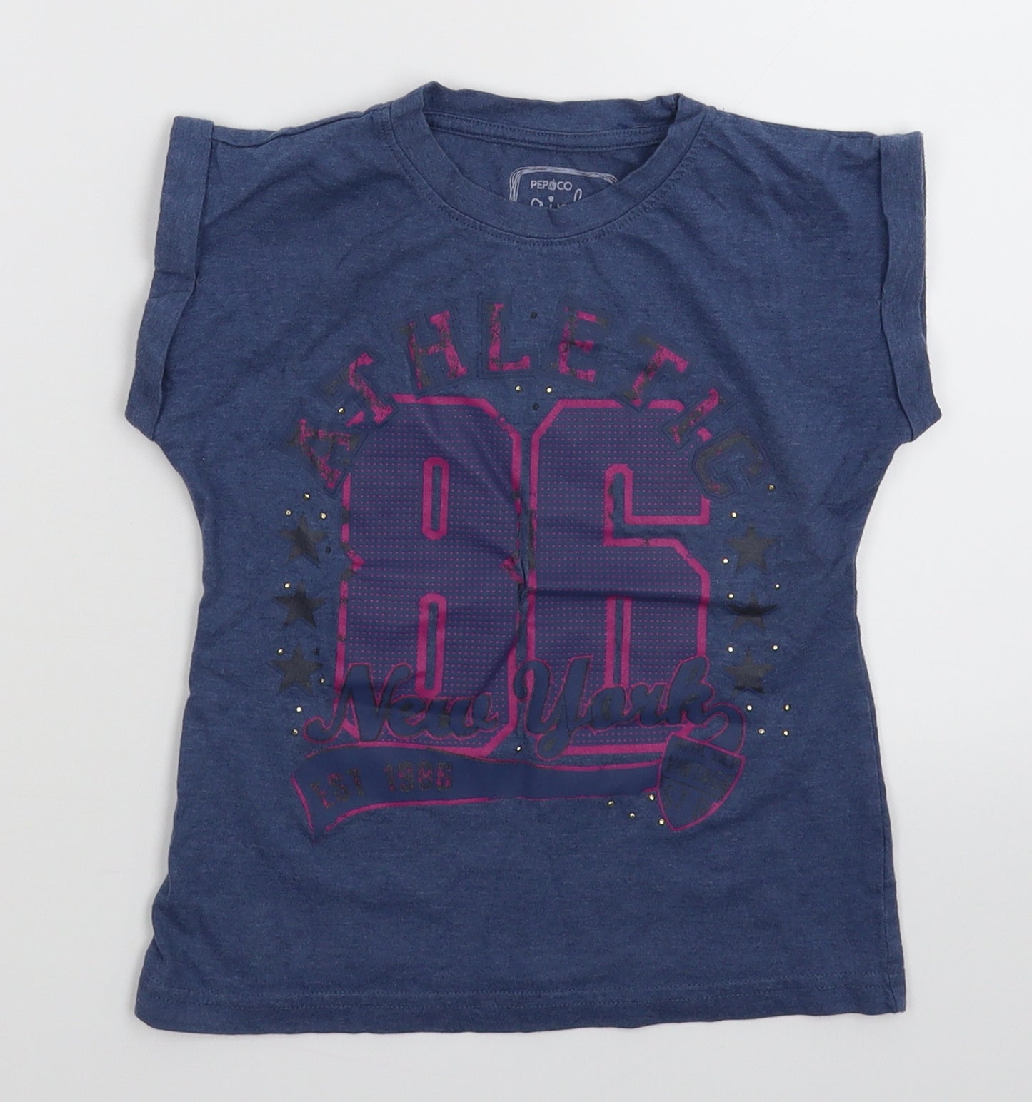 Pep&Co Boys Black   Basic T-Shirt Size 6-7 Years