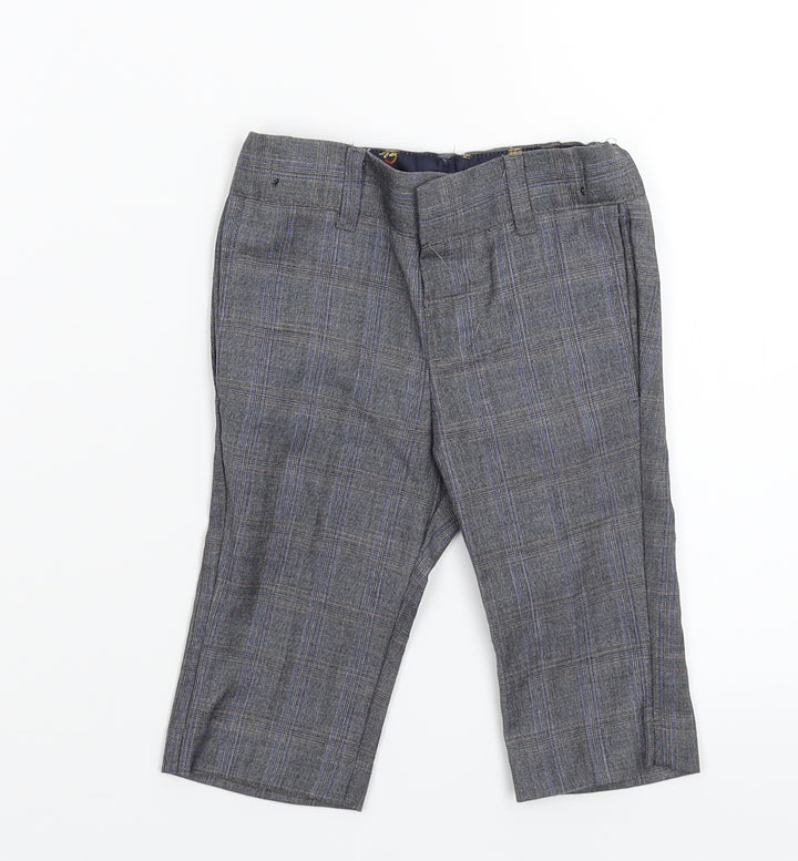 Monsoon Boys Grey Check  Capri Trousers Size 3-6 Months