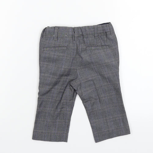 Monsoon Boys Grey Check  Capri Trousers Size 3-6 Months