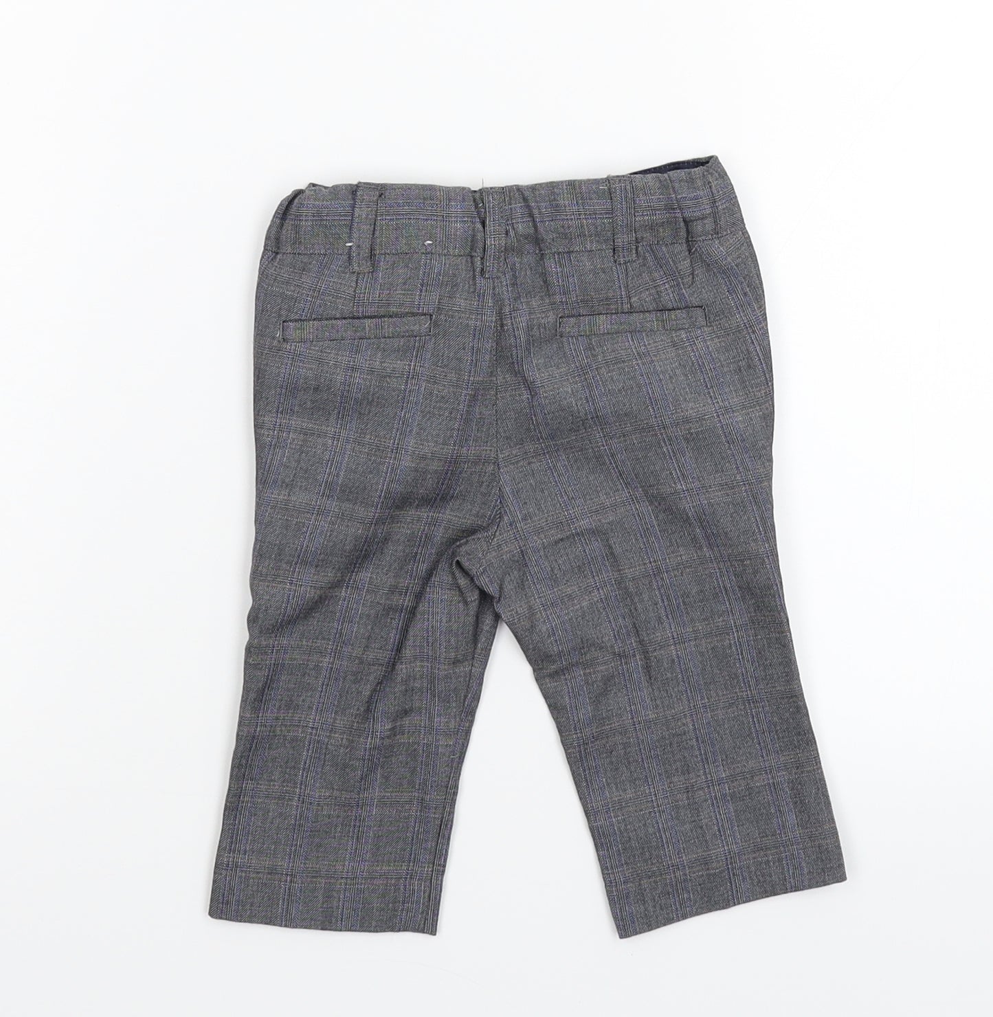 Monsoon Boys Grey Check  Capri Trousers Size 3-6 Months