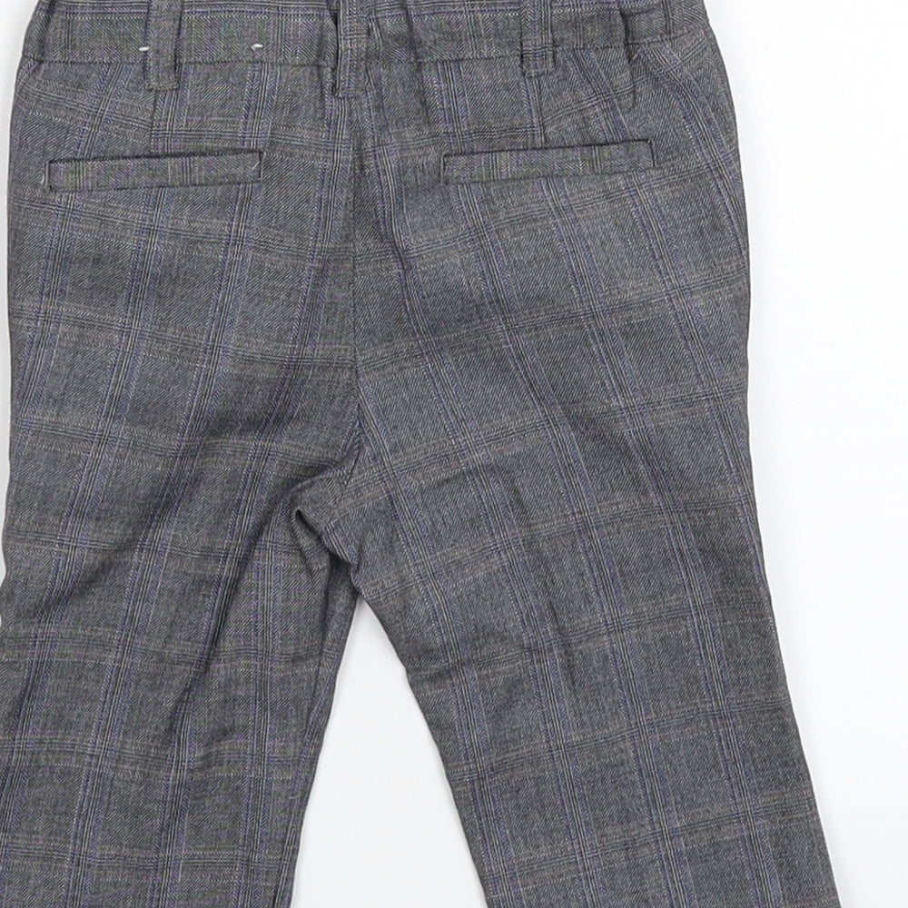 Monsoon Boys Grey Check  Capri Trousers Size 3-6 Months