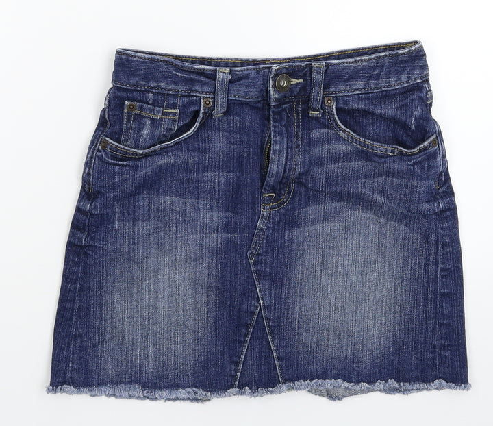 Gap Womens Blue Denim A-Line Skirt Size 25 in