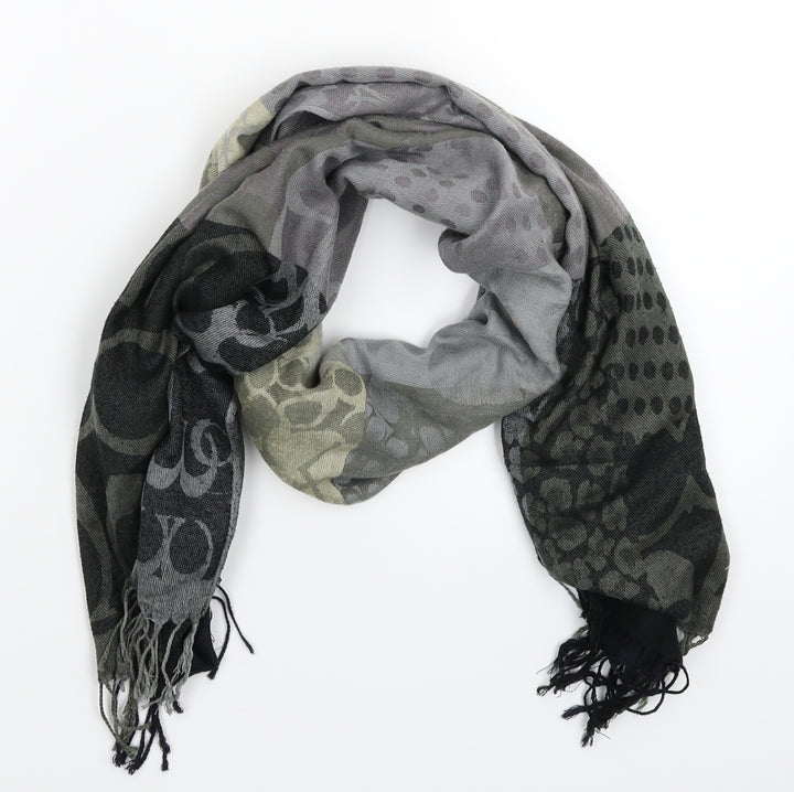 Preworn Unisex Multicoloured Animal Print Knit Scarf