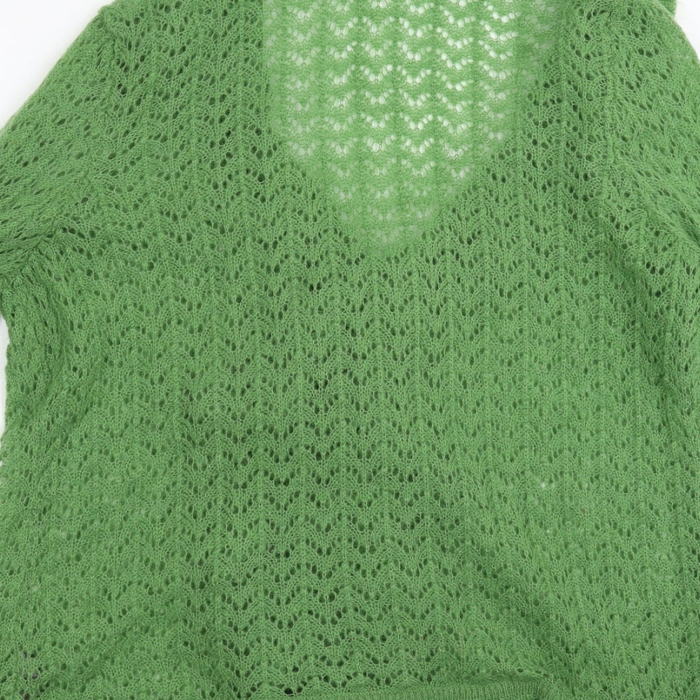 Debenhams Womens Green  Knit Cardigan Jumper Size 20