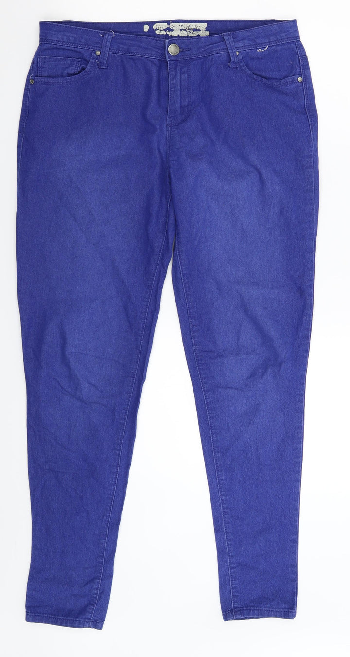 Denim & Co. Womens Blue Denim Jegging Jeans Size 12 L30 in